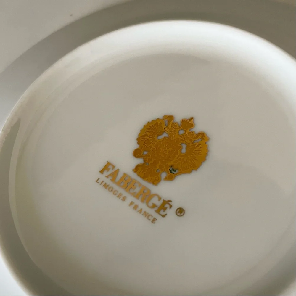 Imperial Rosebud Egg Plate - Faberge Limoges